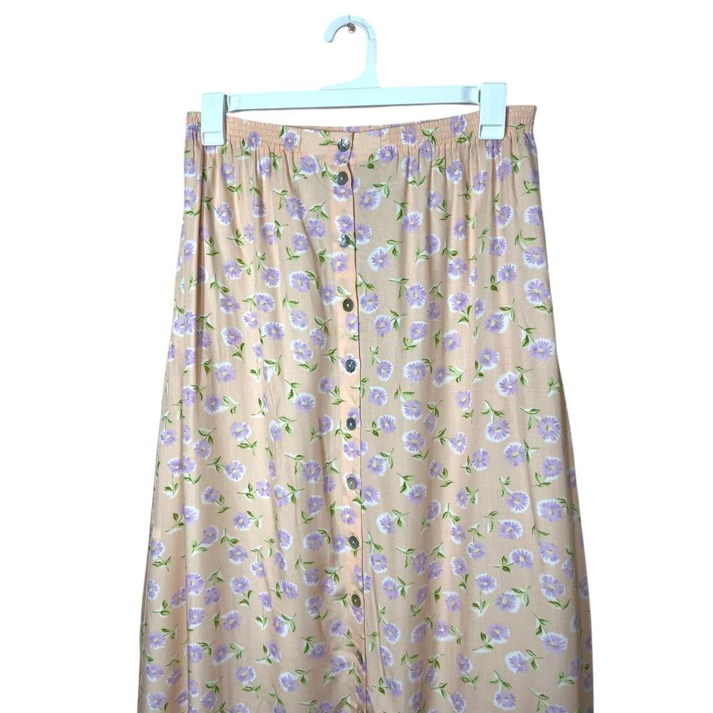 Floral Print Cream Skirt - Picture 2 of 8